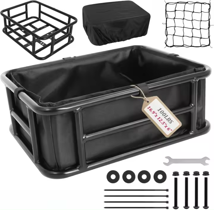 Cesta Trasera para Bicicleta Rack Deportivo y Organizador - 1