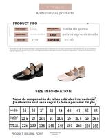 Zapatos Mary Jane de tacón grueso con cabeza cuadrada y flor de diamantes de imitación. - details 0