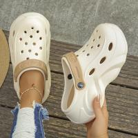 Sandalias tipo zuecos con plataforma gruesa para mujer, zapatos de playa con suela suave y gruesa para jardín, zapatillas antideslizantes con cuña de Eva, verano 2024 - details 4