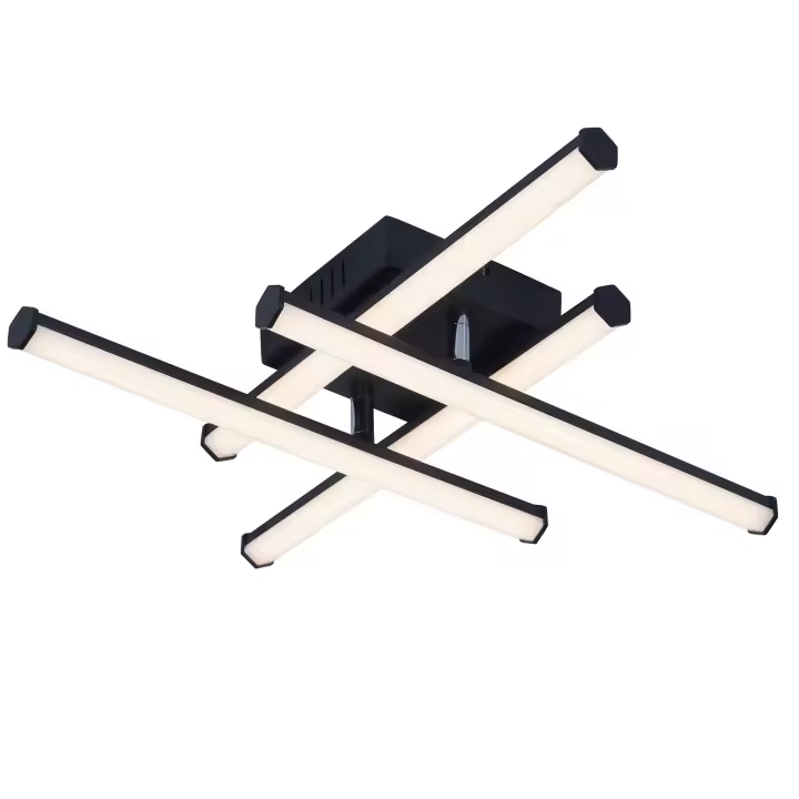 CBJKTX Lámpara de techo para salón dormitorio moderna color negro 18W diseño interior cocina lámpara LED de luz blanca 3000K - 1