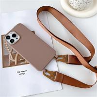 Funda de silicona mate con cordón y correa para collar cruzado para iPhone 16 15 14 Pro Max 11 12 13 XR X XS 6 7 8 Plus SE cubierta a prueba de golpes - details 11