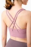 Top de Yoga Transpirable ZHUMU GYM Top de Deportiva de Verano con Espalda Cruzada para Mujeres - details 18
