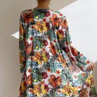 Traje de baño floral con estampado Conjunto de bikini para mujer Sujetador inalámbrico con almohadilla Top deportivo Blusa de manga larga Talla grande - details 2