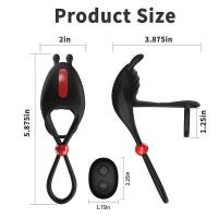 Leten retardante de eyaculación anillo inalámbrico Control remoto estimulador masajeador vibrador juguetes sexuales para hombres pareja - details 7