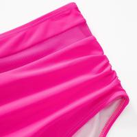 Conjunto de Bikini de Cintura Alta Traje de Baño Negro Ajustable para Mujeres Control de Barriga - details 10