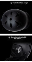 Casco de esquí para adultos, protección térmica para la oreja, a prueba de viento, para deportes de nieve, esquí, snowboard, para hombres y mujeres, invierno, nuevo - details 11