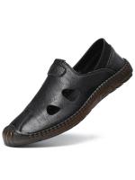 Zapatos de hombre 2025 nuevo verano hueco transpirable con agujeros, zapatos Oxford con suela antideslizante, zapatos de conducción transpirables, zapatos casuales de cuero para hombre - details 9
