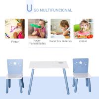 Mesa de Madera para Niños de 2-4 Años 60x40x43 cm Ideal para Dormitorio Sala - details 2