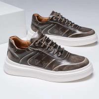 Nuevos zapatos blancos genuinos de alta calidad para hombre, zapatos de cuero de Italia, capa superior, zapatillas con elevador de Color desnudo puro para hombre - details 9