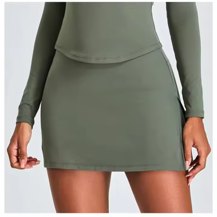 Falda deportiva de yoga con corte en A, pantalones cortos, ropa deportiva de tenis de golf ajustada para mujer - 1