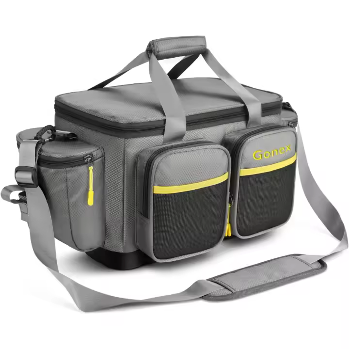 Pesca Impermeable de poliéster con Correa de Hombro Acolchada y Base Antideslizante, Adecuada para 3600 3700 Tackle Box (Gris) - 1