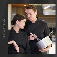 Uniformes de Chef profesional, chaqueta de cocina de manga larga personalizada, abrigo de cocinero para hombres y mujeres, logotipo impreso gratis, disfraces de Patissier, Tops - details 12