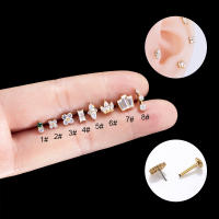 Crown ASTM F-136-pendientes de titanio con forma de luna, Piercing para el cuerpo, joyería con forma de luna - details 0
