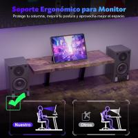 Mesa de Juego en Forma de L 130x130cm Soporte para Monitor Soporte para Auriculares - details 57