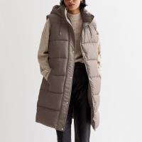 Abrigos largos de Invierno para mujer, chaleco informal sin mangas, chaquetas con capucha para mujer - details 2