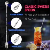 Cuchara mezcladora de cóctel de acero inoxidable, kit de herramientas para bar en casa, creación de deliciosos mojitos y otras bebidas de frutas - details 6
