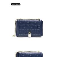 CH Metal Lock Design Color sólido Marca Carta Impresión Cadena Mujer Versátil Commuter Moda Bandolera con solapa Mochila de lujo de alta gama - details 7