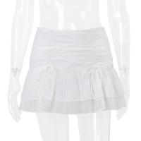 2025 falda Sexy sólida para mujer perspectiva plisada Mini faldas cintura Casual Mini vestidos calle club nocturno vestidos cortos de verano - details 8