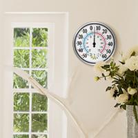 Termómetro grande para exteriores con números grandes, higrómetro de pared decorativo para el hogar, estación meteorológica de jardín, 30CM - details 5
