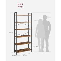 Estante de Almacenamiento de Acero con Marco 6 Niveles para Sala, Dormitorio, Oficina, Estudio - details 6