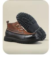 Cuero de vaca retro casual botas cortas de caña alta tendencia a juego de colores zapatos de cuero botas de herramientas - details 7