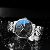 Reloj de Pulsera Luminoso Impermeable POEDAGAR Diseño de Calendario de Cuarzo con Correa de Acero Inoxidable Regalo Perfecto para Hombres, Papá, Amor Joyería de Gafas de Sol - details 4