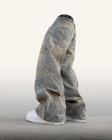 Vintage Hip Hop Loose Y2k Jeans Hombre,Harajuku bordado pantalones de mezclilla,Pantalones de piel recortada divididos,Pantalones casuales punk para las mujeres - details 4