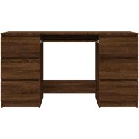 Escritorio Mesa Trabajo Estudio Muebles de Oficina Despacho Ordenador Decoración Capacidad de Almacenamiento de Madera Contrachapada Roble - details 53