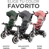 Triciclo Evolutivo, Bicicleta Sin Pedales, Bicicleta Bebe, Plegable, Para Niños, Cinturón, Con Accesorios, Portavasos, Cesta, 9 Meses a 25 kg, Verde - details 6