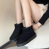 Botas de nieve de ante de vaca para mujer, botines cálidos con felpa gruesa, para clima frío, novedad de invierno, 2023 - details 9