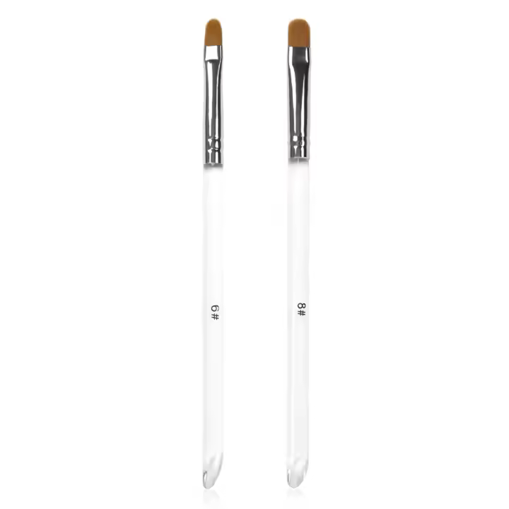 Set de Herramientas de Manicura KADS con 2 Pinceles para Arte de Uñas Gel UV Cepillo Redondo para Extensión de Uñas Acrílico Cepillo de Dibujo - 1