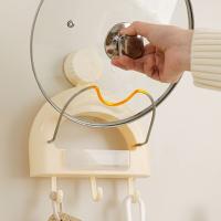 Soporte para tapa de olla con ventosa para colgar en la pared, sin perforaciones, soporte para tabla de cortar con buena carga, ahorro de espacio estable - details 5
