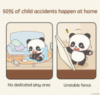 PANGDUBE-corralito de Panda para bebé, parque infantil para niños de 0 a 6 años, valla de seguridad, parque de actividades estable y grande - details 2