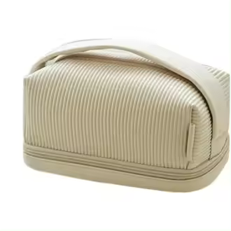 Bolsa de maquillaje Scttomon de gran capacidad, impermeable, organizador de cosméticos de cuero PU - 1