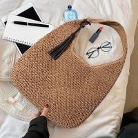 Bolso de Playa de Paja Tejido Grande para Mujer en Verano Bolso Ligero de Hombro con Correa Ajustable y Cierre Seguro, Accesorio de Moda Playera Casual - details 2