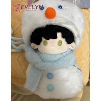 Evelyn-Muñeca de peluche de 20CM, mono cálido, sombrero, gorro, ropa de muñeco de nieve, traje Genshin Impact Love and Deepspace, regalo de Navidad - details 8
