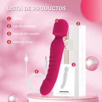 Varita Mágica de Placer para Mujer Vibrador G-spot AV Estimulador de Clítoris Masajeador de Vagina - details 8