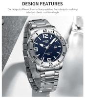 Reloj de negocios luminoso de primera marca con correa de acero inoxidable y movimiento de cuarzo analógico NIBOSI de lujo de primera calidad para hombre - details 16
