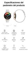 2025 Reloj Inteligente Mujer, Reloj Inteligente con Pantalla AMOLED de 1.32", Llamada Bluetooth, Esfera de Reloj Personalizada, Podómetro, Monitor de Oxígeno en Sangre, Frecuencia Cardíaca y Sueño, Compatible con iPhone Android, Correas Dobles - Acero y S - details 19