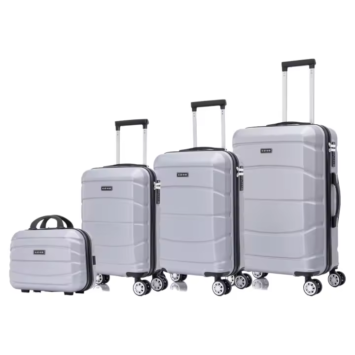 Conjunto de Maletas de Viaje Elegantes Carcasa Ligera de ABS, Cerradura Numérica, 4 Ruedas Giratorias 360 °   , Asa Telescópica de Aluminio Juego de Maletas Set Trolley Maleta Cabina ( 6990 M001 8008 6020 D7) - 1