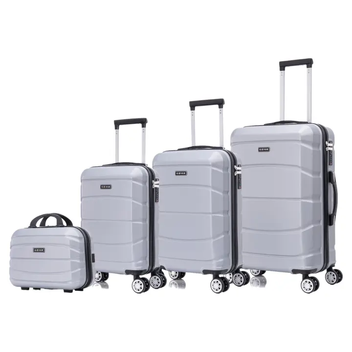 Conjunto de Maletas de Viaje Elegantes Carcasa Ligera de ABS, Cerradura Numérica, 4 Ruedas Giratorias 360 °   , Asa Telescópica de Aluminio Juego de Maletas Set Trolley Maleta Cabina ( 6990 M001 8008 6020 D7) - 1