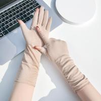 Guantes de protección solar Anti-UV para mujer, guantes finos y transpirables para montar a caballo, guantes para conducir con pantalla táctil alargada para verano al aire libre - details 3
