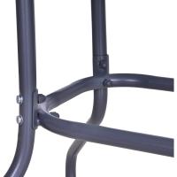 Mesa de Jardín Exterior de Metal Rectangular con Borde Curvado Capacidad de 70kg Vidrio Templado - details 8