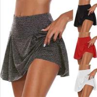 Pantalones cortos de Yoga de cintura alta para mujer, Falda corta deportiva de secado rápido para tenis, baile, Fitness, correr, ciclismo, gimnasio, novedad de 2023 - details 1