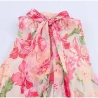 Vestido Corto de Verano con Halter Elegante Mii Chiffo con Estampa Floral para Mujeres - details 5