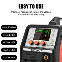 Soldadora MIG HITBOX 200A 4 en 1 LCD Antiadherente MMA/Gas MIG sin Gas/LIFT TIG Compatible con Pistola de Carrete Máquina de Soldar Portátil para el Hogar 220V - details 4
