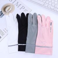 Conducción de malla elástica transpirable seda de hielo guantes de conducción de verano mitones guantes de protección solar con pantalla táctil - details 9