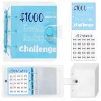 Mini carpeta de ahorro de dinero de PVC, Mini carpeta de presupuesto de $150/300/500/1000, libro de desafíos de ahorro colorido y duradero para planificador de presupuesto - details 11
