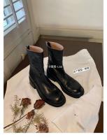 Nuevas botas finas de suela gruesa con cremallera de contracción lavadas botas cortas - details 5