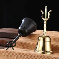 Sanqing The Pure Copper Bell Ritual Objects Home Decoration Religious Supplies Service Antique Pet Feeding Tridents Hand Bell